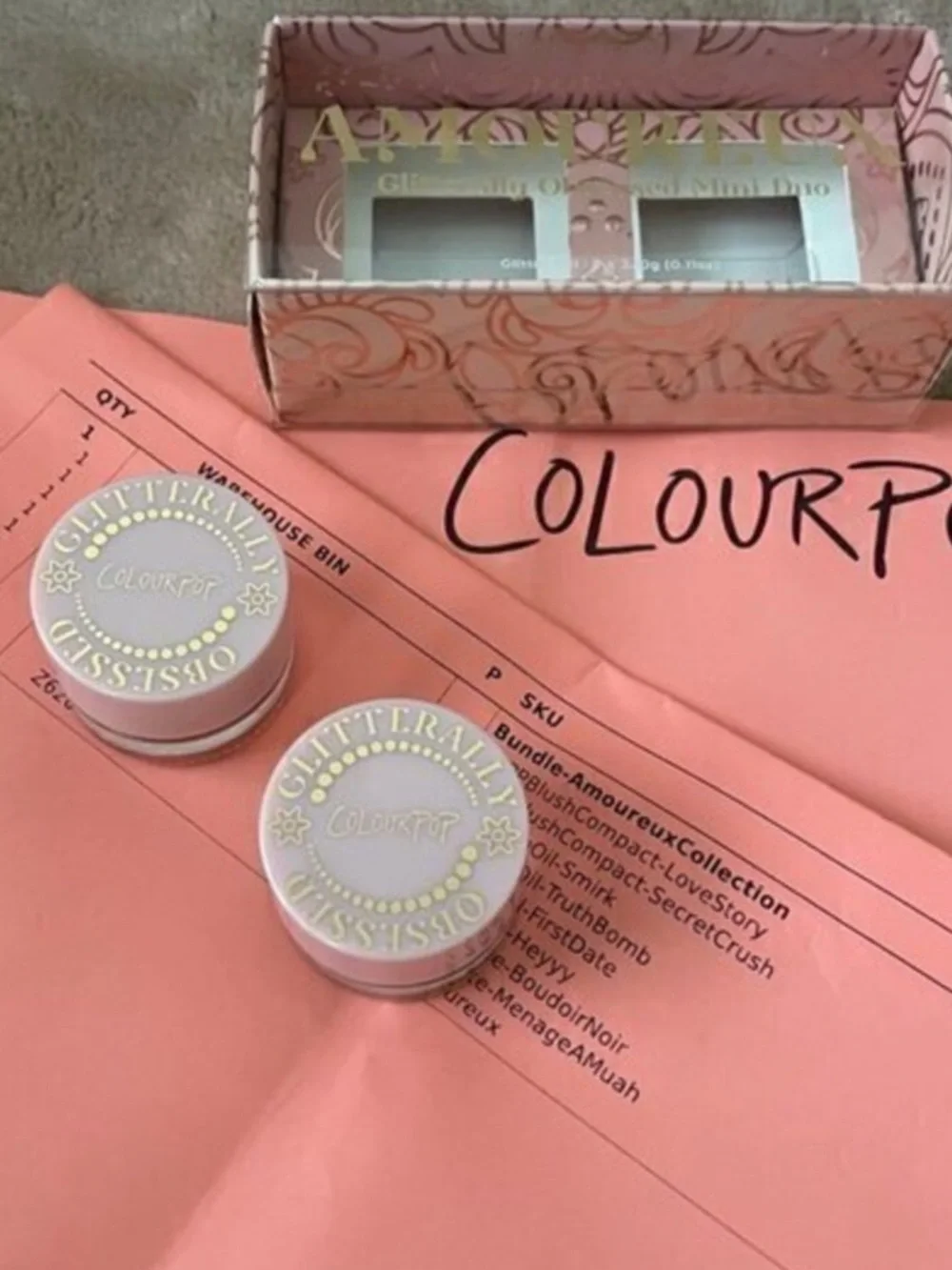 ColourPop AMOREAUX Glitterally Obsessed Mini Duo Gaze & In Your Eyes NIB